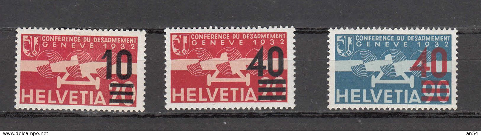 1935/38  PA   N° F21 - F25 - F24  NEUFS*  COTE 30.00   CATALOGUE   SBK - Ungebraucht