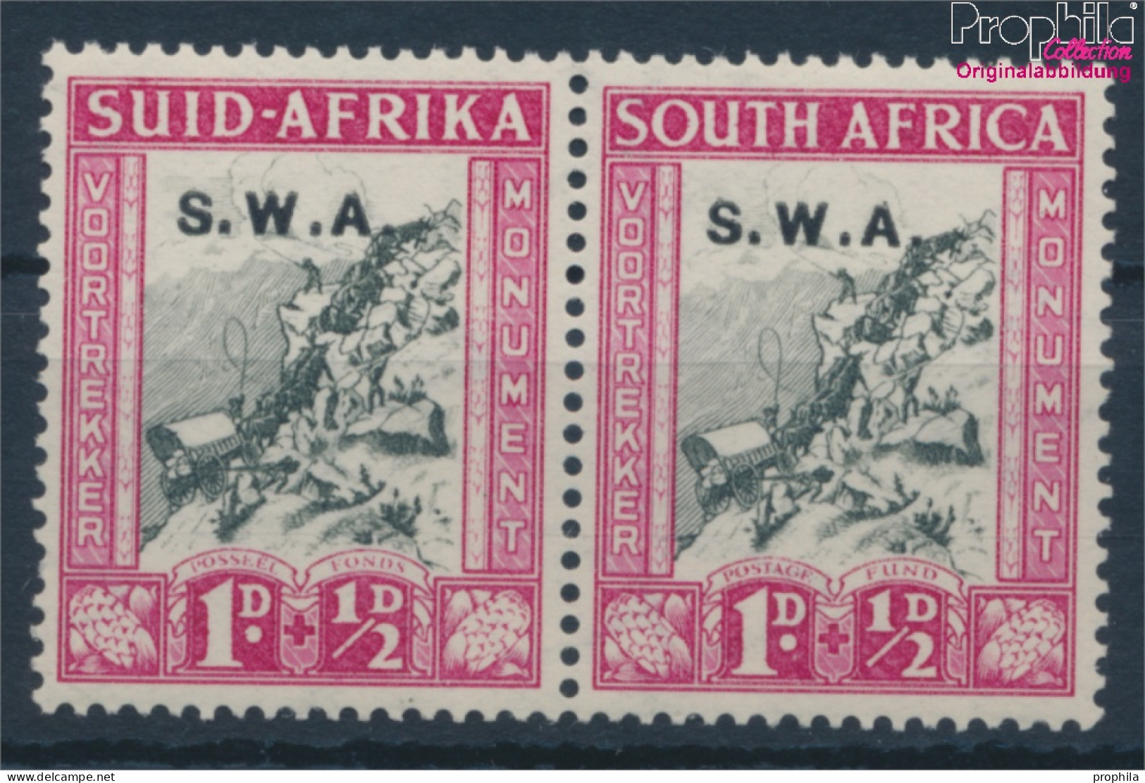 Namibia - Südwestafrika 174-175 Waagerechtes Paar Postfrisch 1935 Voortrekker-Marken (10363514 - Namibie (1990- ...)