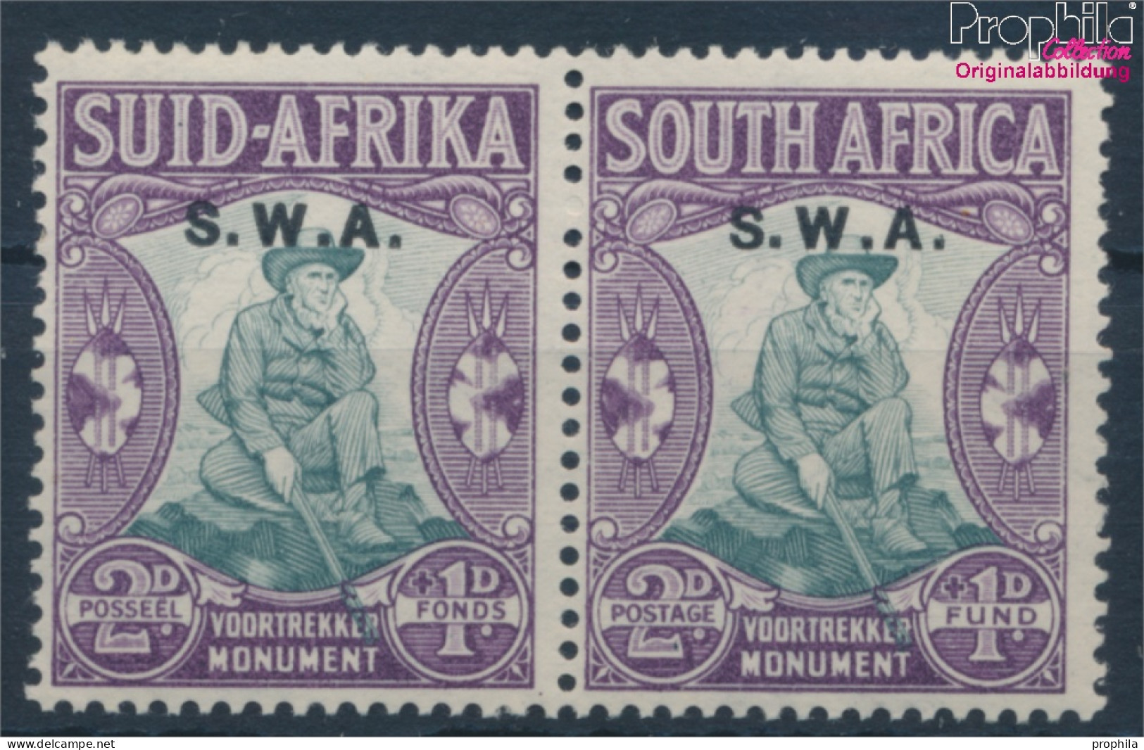 Namibia - Südwestafrika 176-177 Waagerechtes Paar Mit Falz 1935 Voortrekker-Marken (10363501 - Namibie (1990- ...)