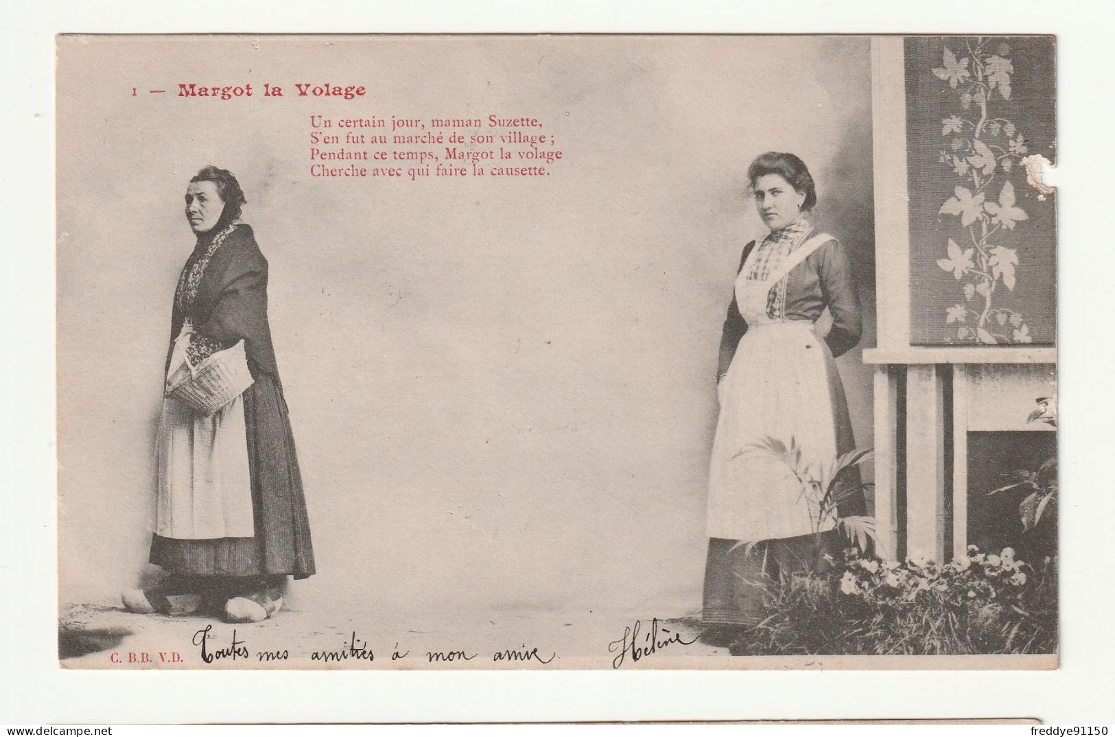 CPA Fantaisie Illustrateur Bergeret . Margot La Volage N°1 . 1904 - Bergeret