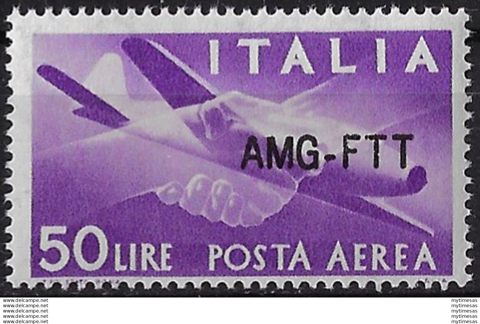 1954 Trieste A Aerea Lire 50 Democratica MNH Sassone N. 22A - Non Classés