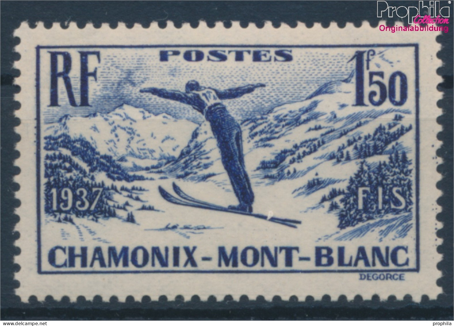 Frankreich 340 (kompl.Ausg.) Postfrisch 1937 Skimeisterschaft (10354689 - Neufs