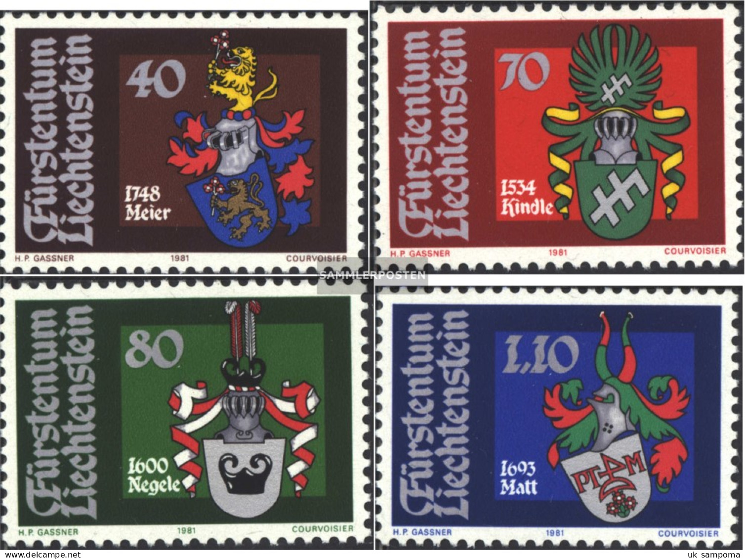 Liechtenstein 766-769 (complete Issue) Unmounted Mint / Never Hinged 1981 Crest - Unused Stamps