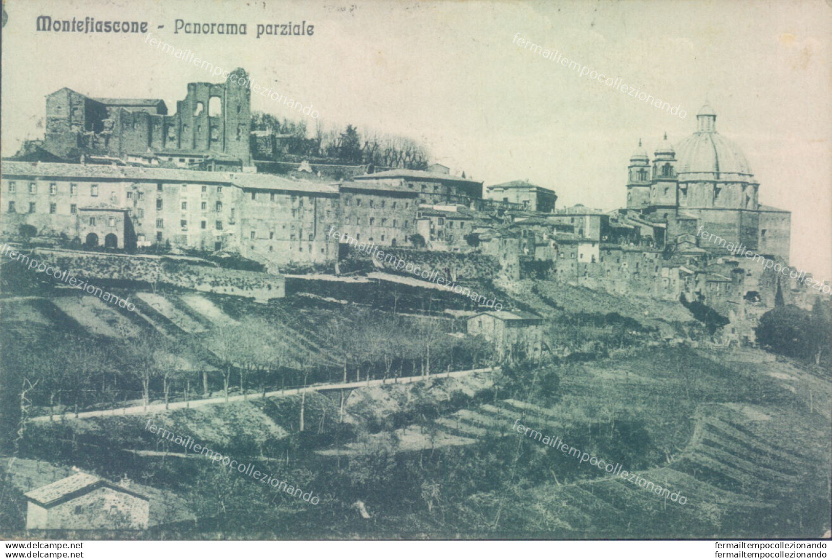 Aa622 Cartolina Montefiascone Panorama Parziale 1931 Provincia Di Viterbo - Viterbo