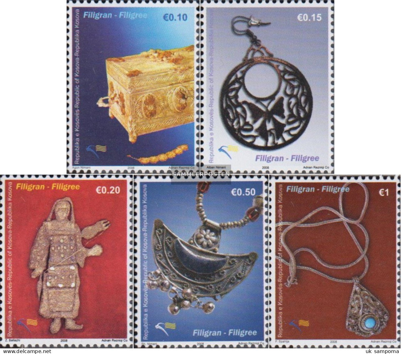 Kosovo 106-110 (complete Issue) Unmounted Mint / Never Hinged 2008 Crafts - Kosovo