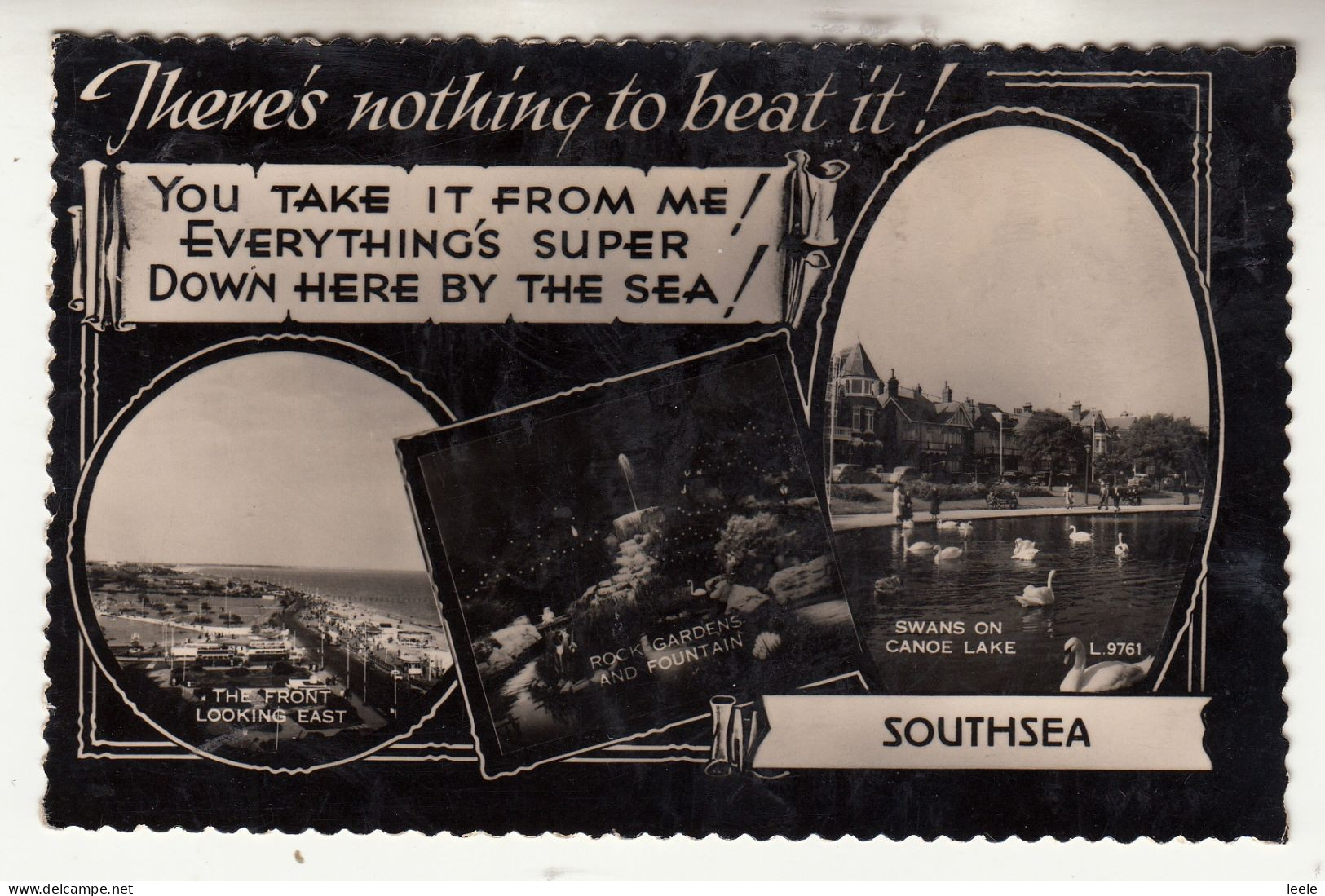 CM37. Vintage Multiview Postcard.  Everything's Super At Southsea. - Southsea