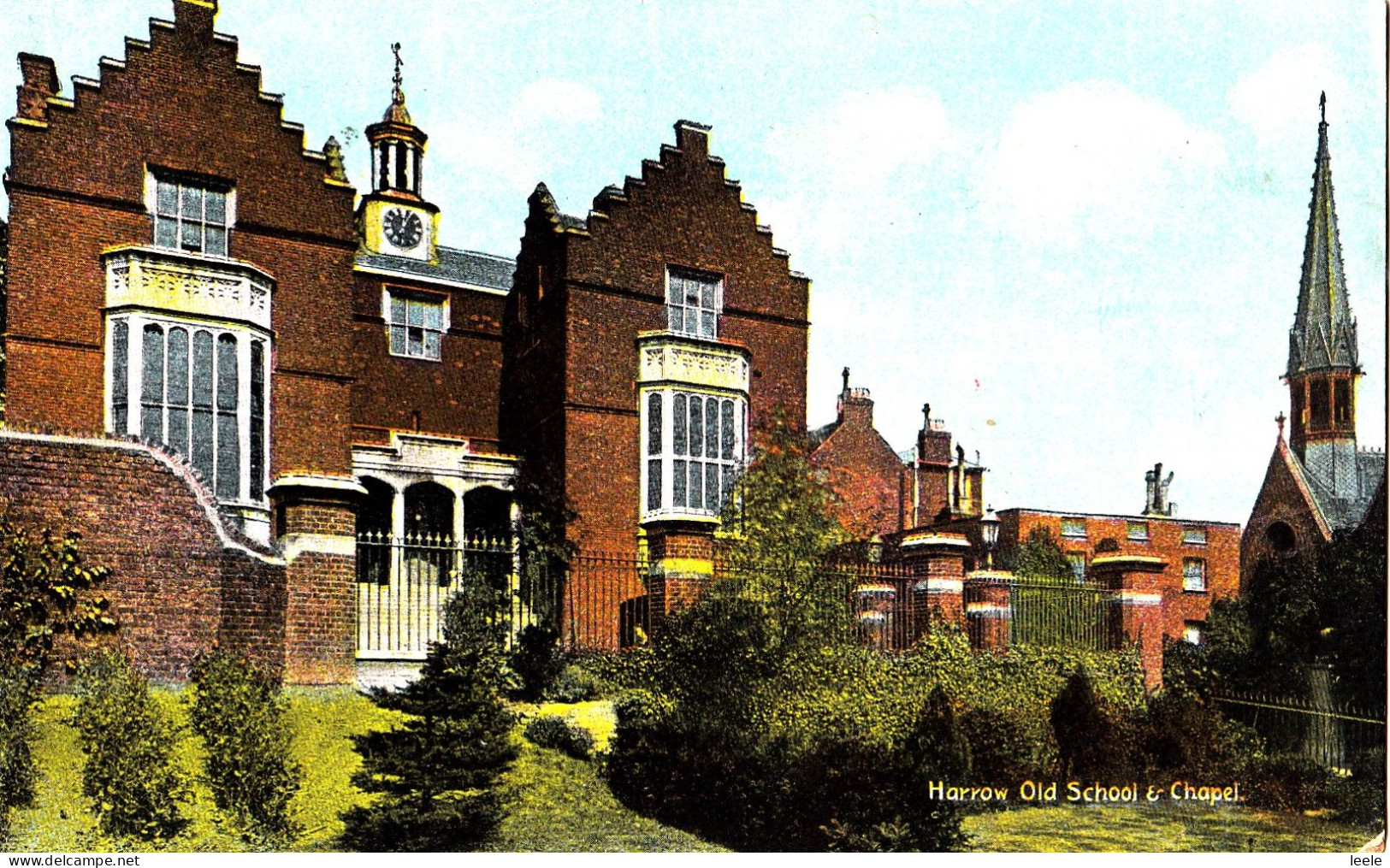 CM74. Vintage Postcard. Harrow. Old School And Chapel. London - Londen - Buitenwijken