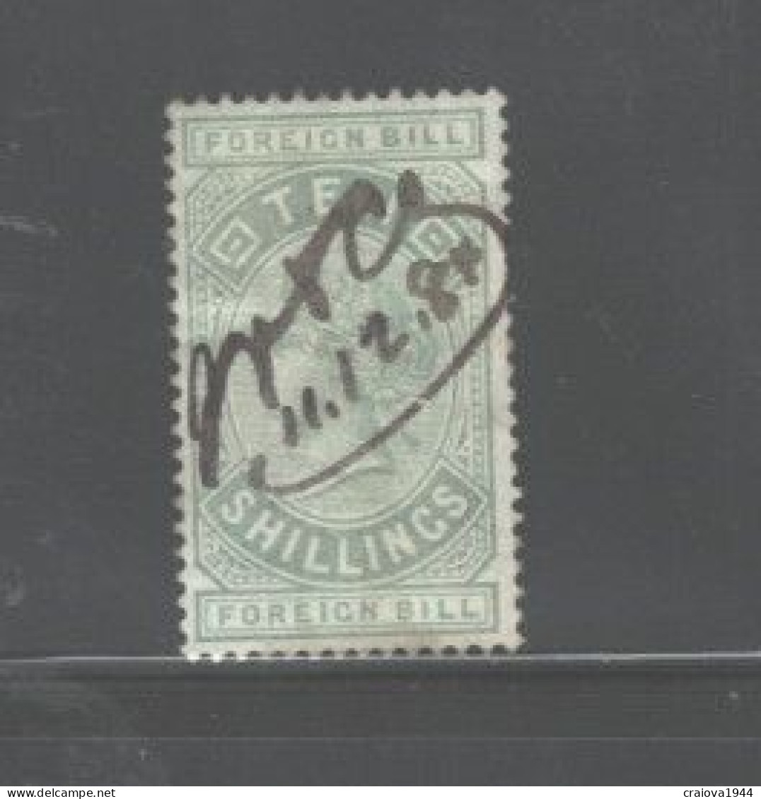 G. BRITAIN Q.V. REVENUE STAMP " 3 Sh. FOREIGN BILL" "NOVEM.12, 1894 USED - Autres & Non Classés