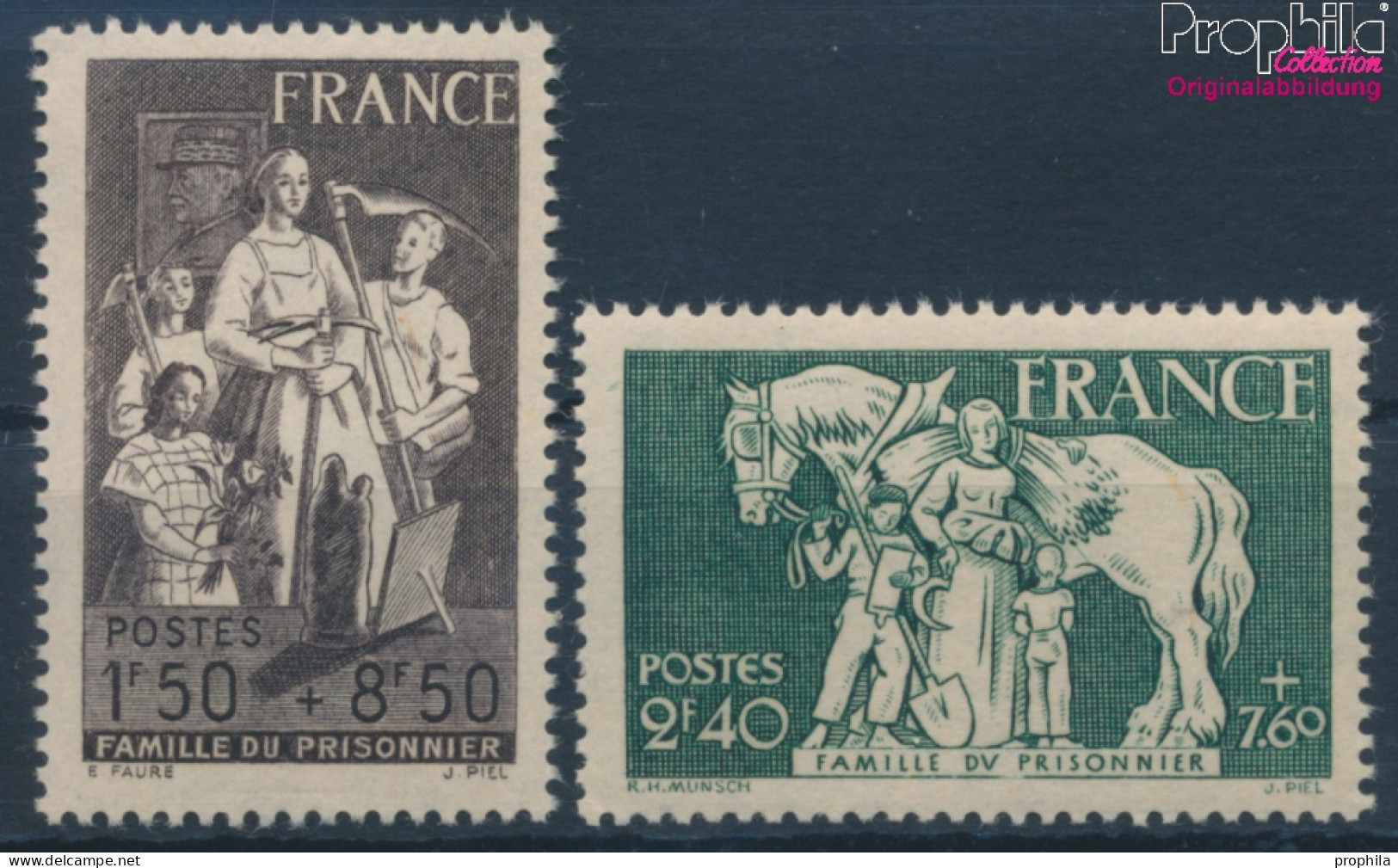 Frankreich 598-599 (kompl.Ausg.) Postfrisch 1943 Kriegsgefangene (10354767 - Unused Stamps