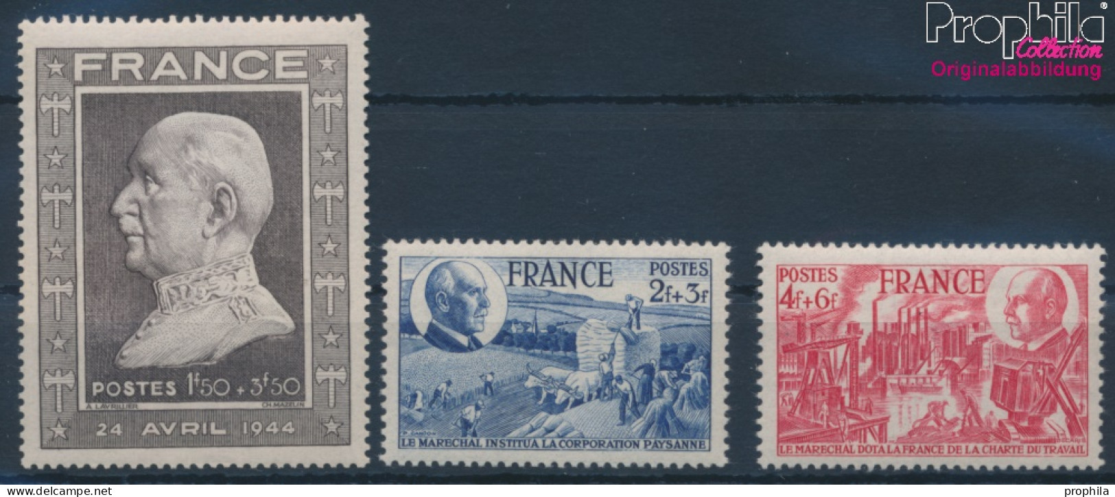 Frankreich 619-621 (kompl.Ausg.) Postfrisch 1944 Marschall Pétain (10354773 - Nuevos