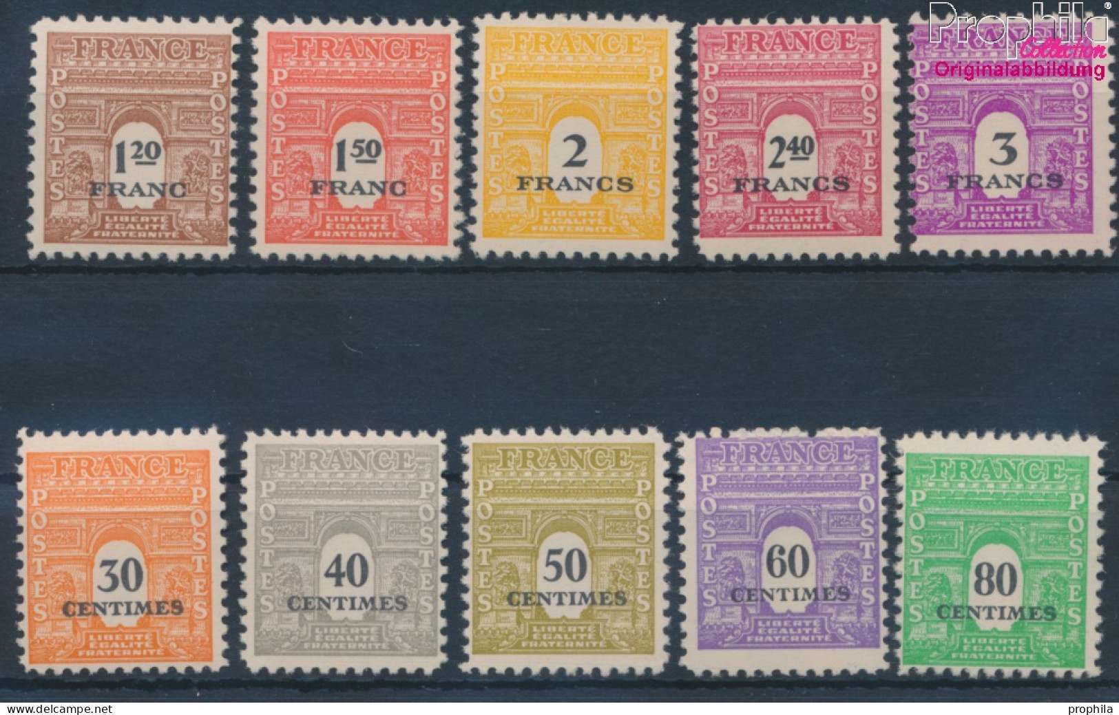 Frankreich 649-658 (kompl.Ausg.) Postfrisch 1945 Alliierte Truppen (10354786 - Unused Stamps