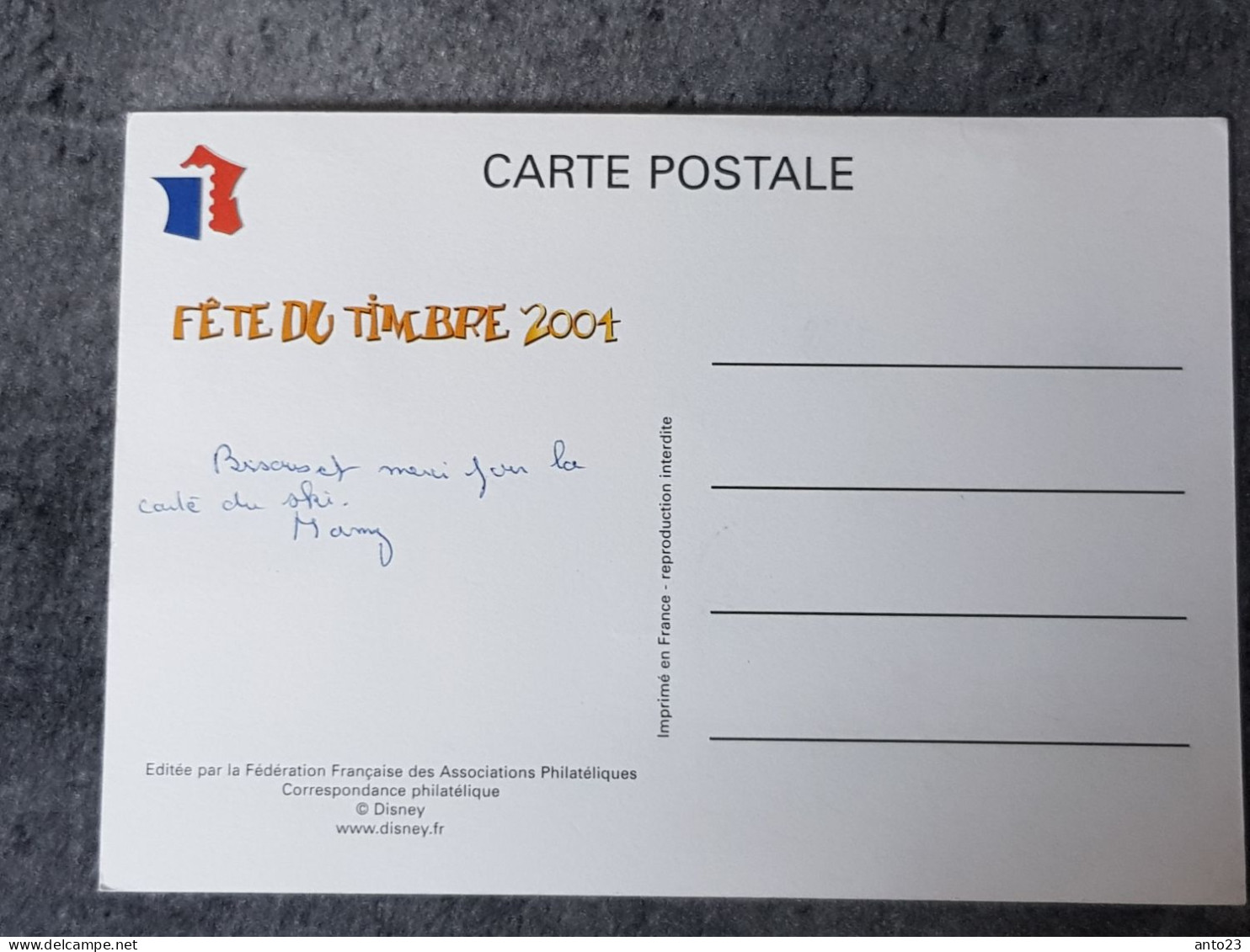 Carte Maximum Carte Locale Fête Du Timbre 2004. Mickey - Aix En Provence - Tag Der Briefmarke