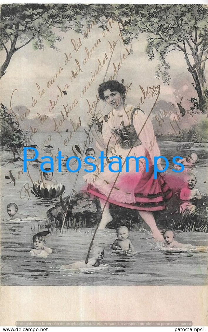 226148 ART ARTE WOMAN AND VERY BABY POSTAL POSTCARD - Unclassified