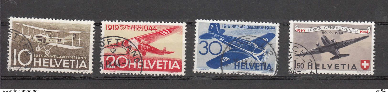 1944  PA   N° F37 à F40  OBLITERES    COTE 40.00   CATALOGUE   SBK - Used Stamps