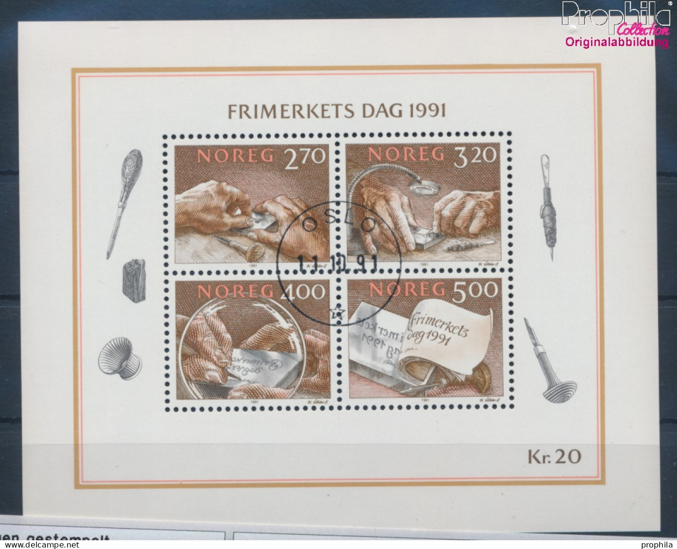 Norwegen Block15 (kompl.Ausg.) Gestempelt 1991 Stichtiefdruck (10343744 - Usati