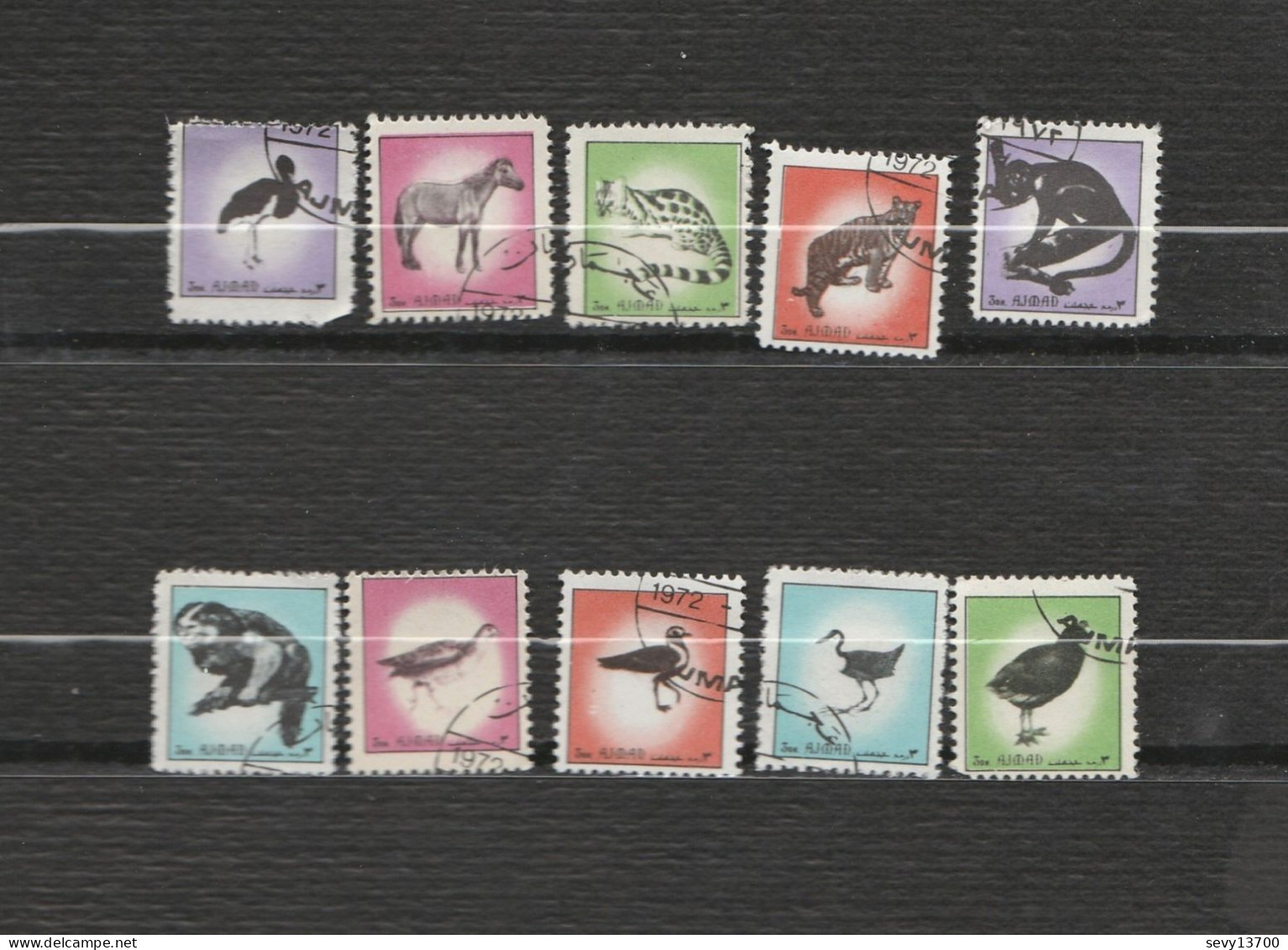 Ajman - Lot De 20 Timbres - Les Singes (5) Les Poissons (5) Et 10 Petits Formats Mi 2926 à 2929 - Mi 2508 à 2517 - 1312 - Ajman