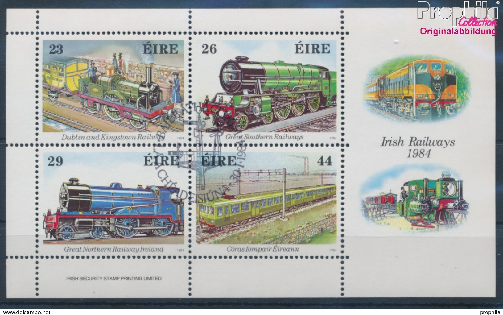 Irland Block5 (kompl.Ausg.) Gestempelt 1984 Eisenbahnen (10343815 - Gebruikt