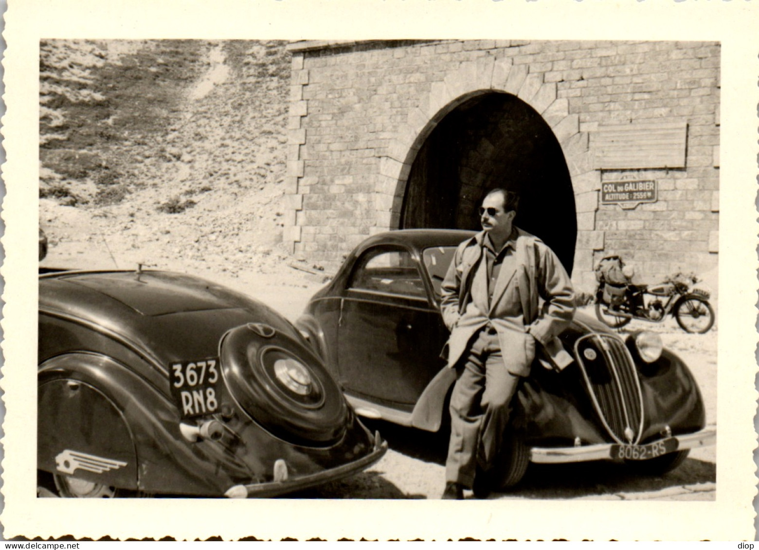 Photographie Photo Vintage Snapshot Amateur Automobile Voiture Auto Galibier - Cars