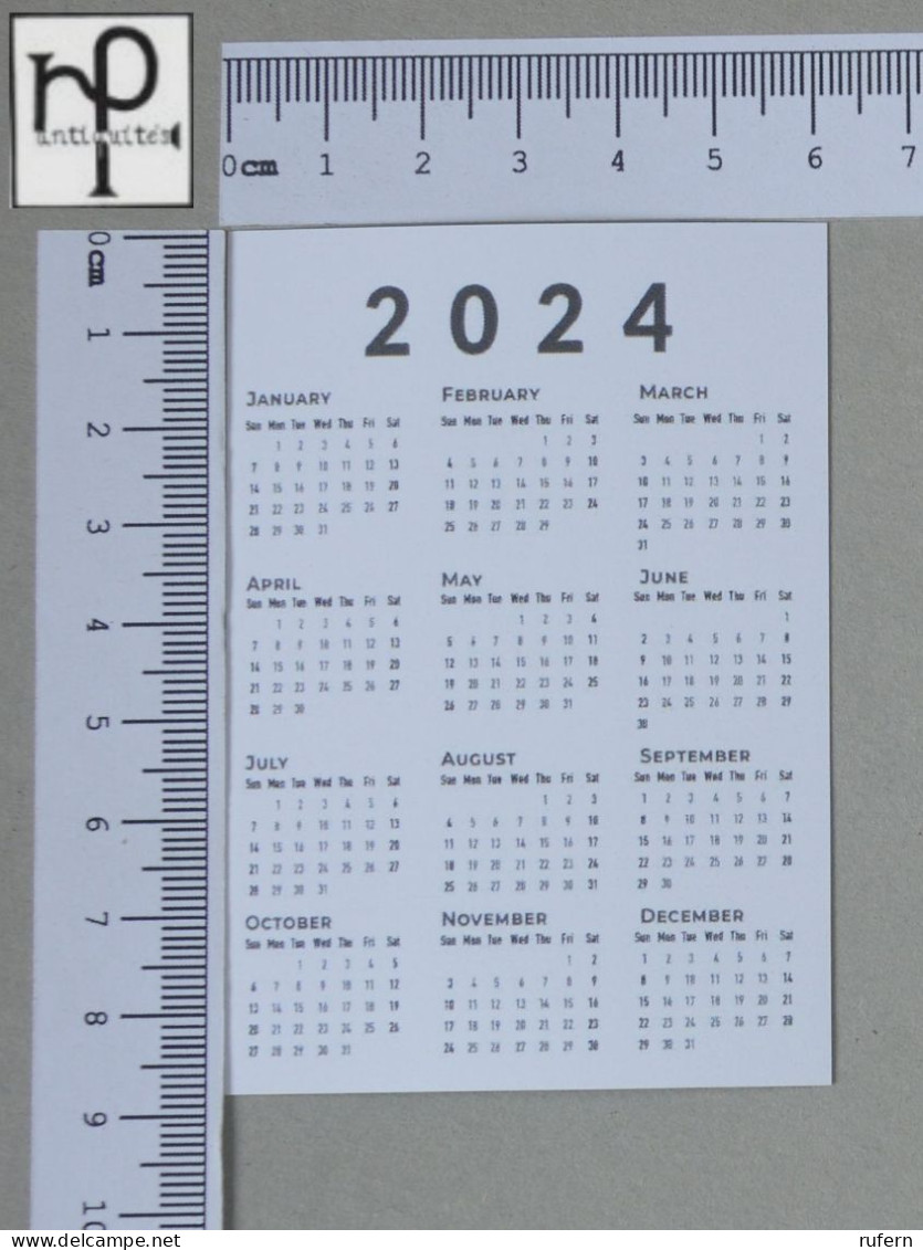 CALENDARS  - COGUMELOS - 2024 - 2 SCANS  - (Nº58753) - Petit Format : 2001-...