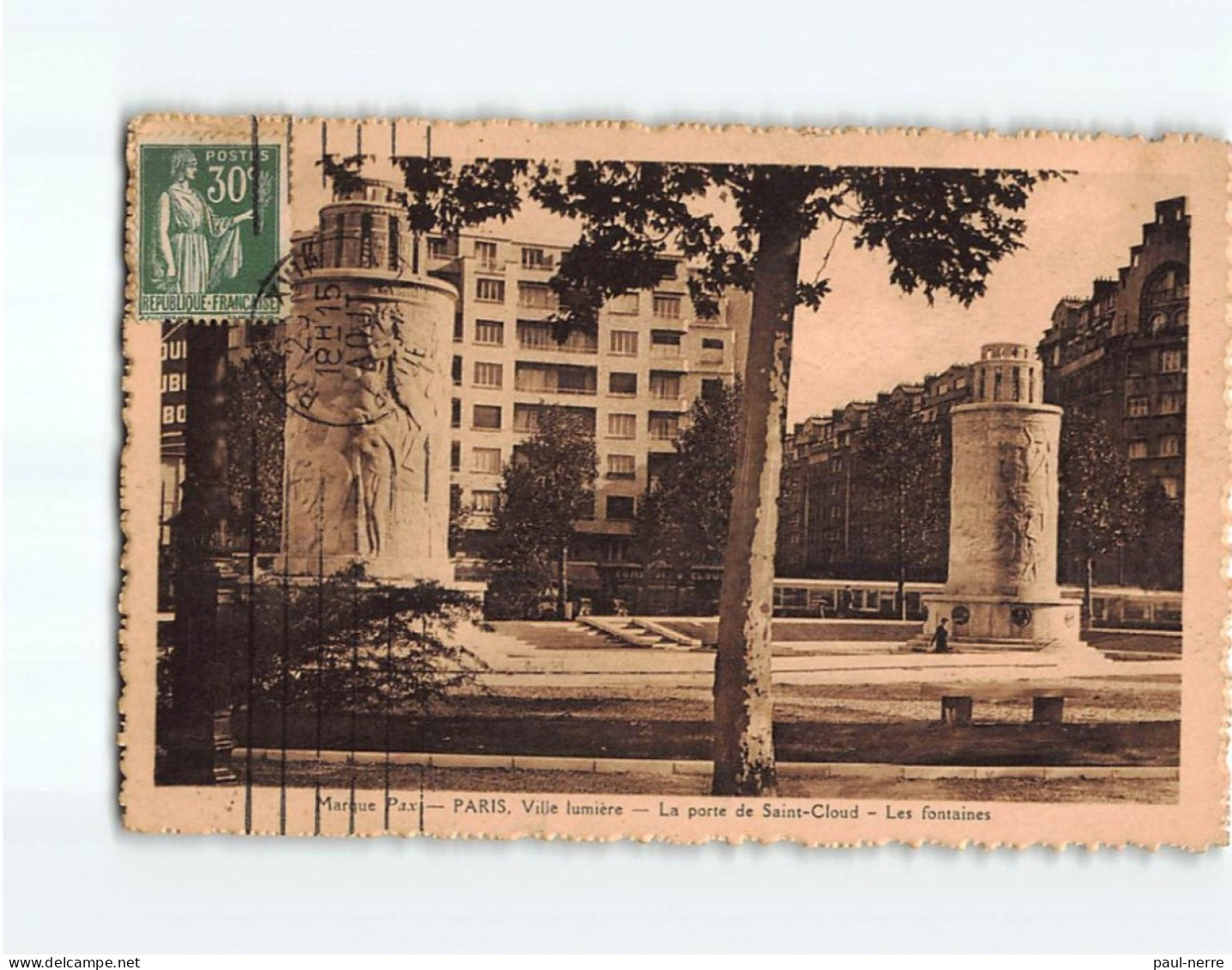 PARIS : La Porte De Saint-Cloud, Les Fontaines - état - Other & Unclassified