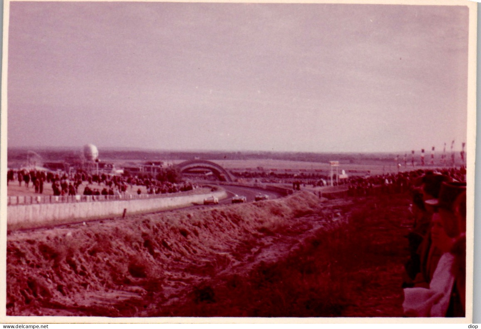 Photographie Photo Vintage Snapshot Amateur Automobile Voiture Circuit Course  - Auto's