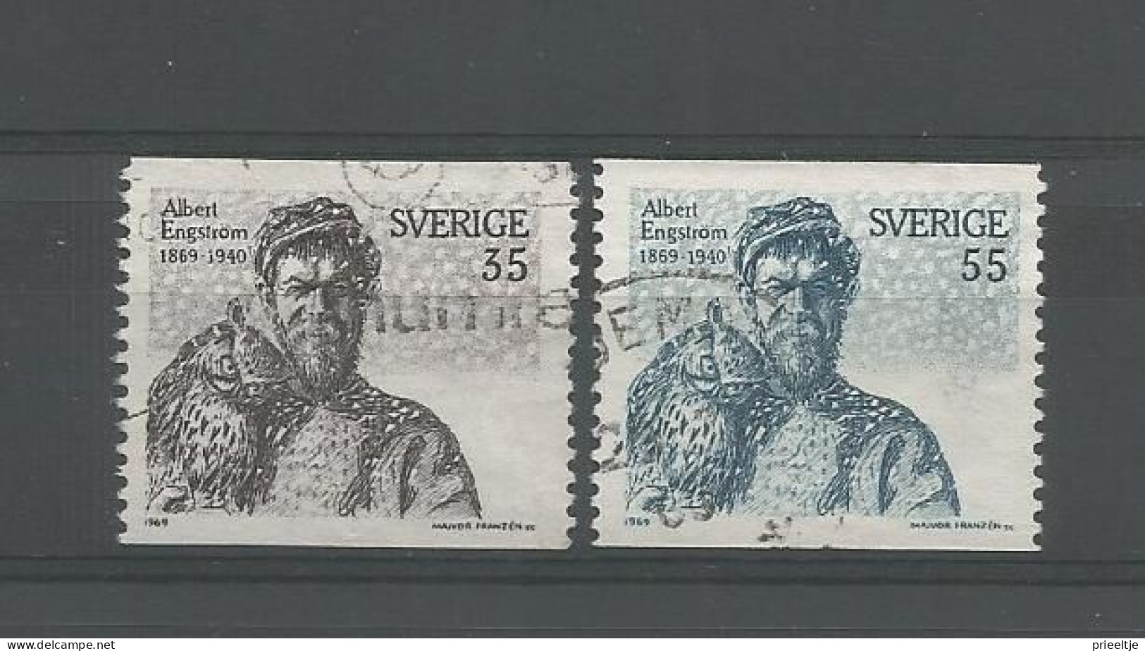 Sweden 1969 Albert Engström Centenary Y.T. 617/618 (0) - Usados