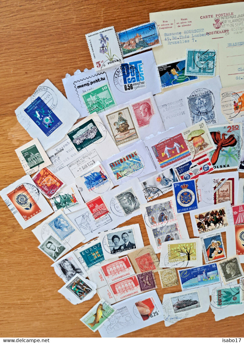 Lot Von 100 Briefmarken Von Sehr Alt Bis Neu Haupts.Luxemburg + Deutschland - Lots & Kiloware (mixtures) - Max. 999 Stamps