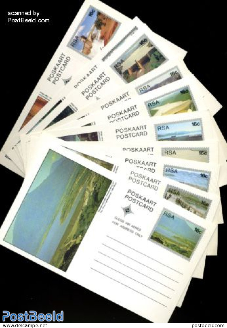 South Africa 1987 Postcard Set 16c (10 Cards), Unused Postal Stationary, Nature - Various - Water, Dams & Falls - Tour.. - Covers & Documents