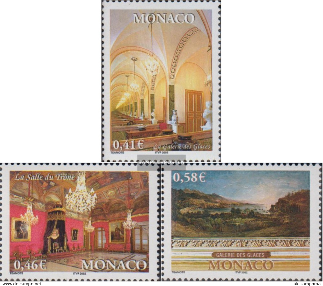 Monaco 2583-2585 (complete Issue) Unmounted Mint / Never Hinged 2002 Clear Brands: Fürstenpalast - Unused Stamps