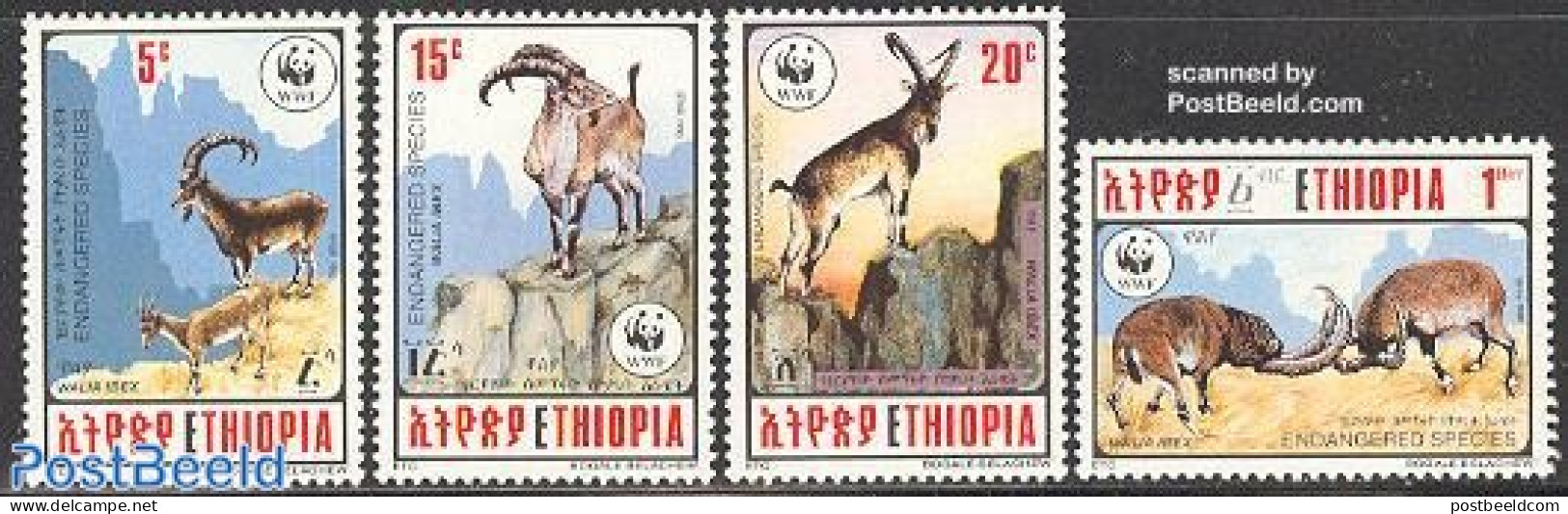 Ethiopia 1990 WWF 4v, Mint NH, Nature - Animals (others & Mixed) - World Wildlife Fund (WWF) - Ethiopia