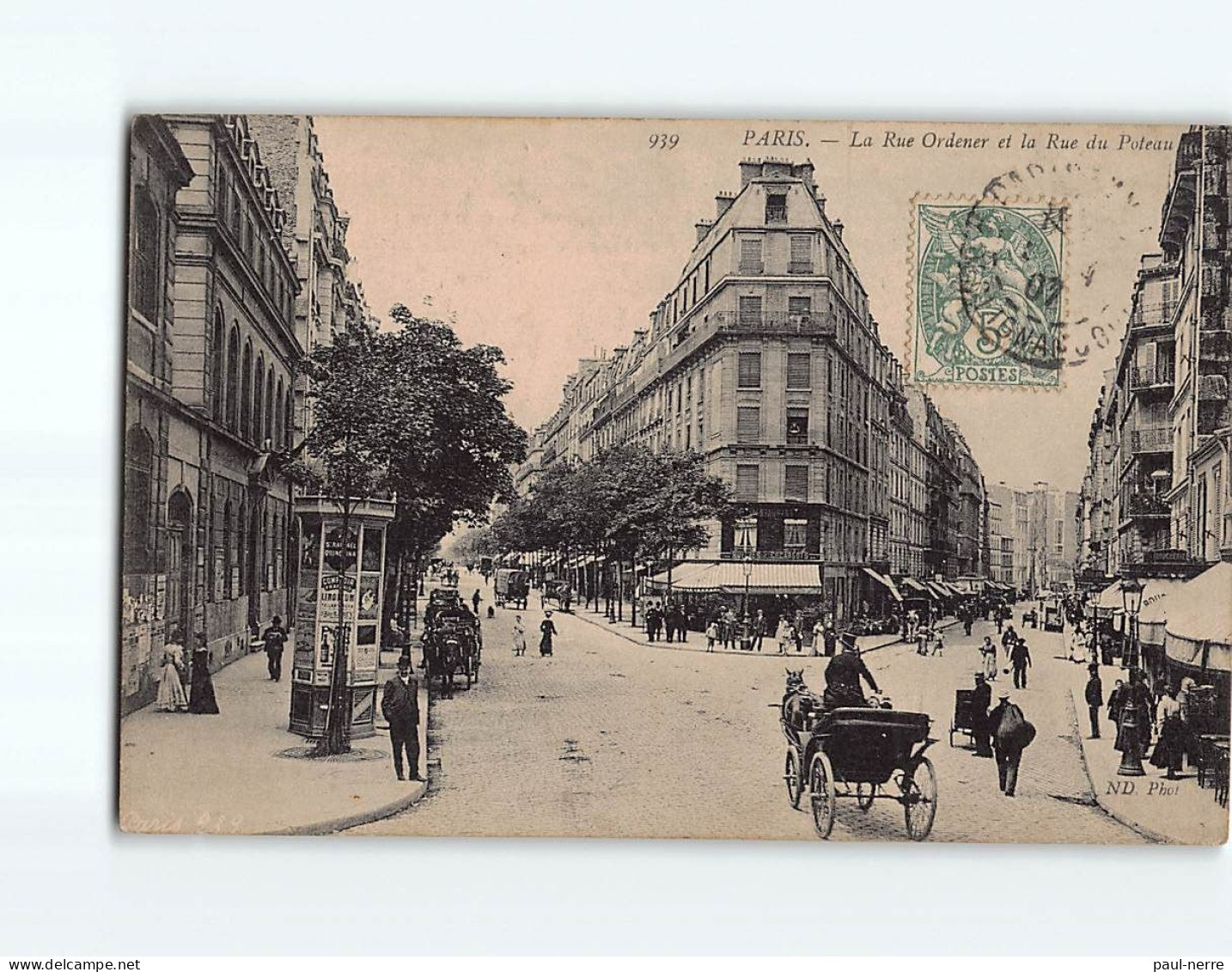 PARIS : La Rue Ordener Et La Rue Du Poteau - Très Bon état - Altri & Non Classificati