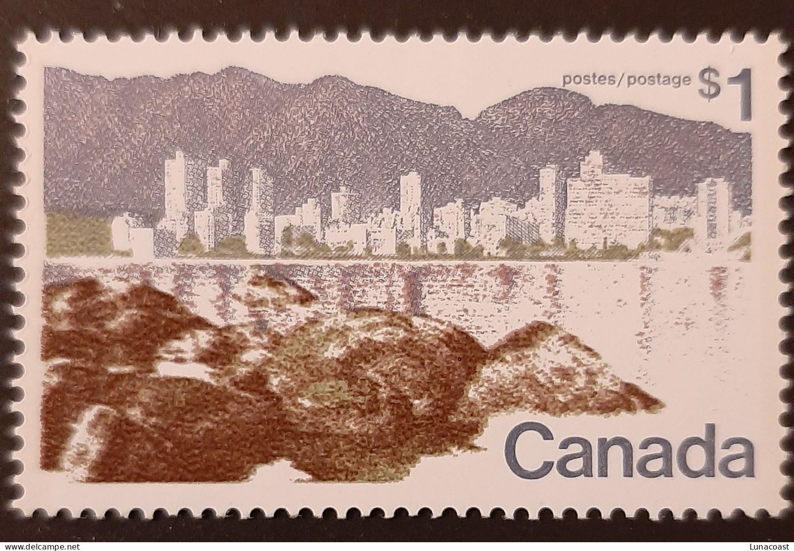 Canada 1973 MNH Sc.#599a**  1$  Perf. 13.3  Landscape - Unused Stamps
