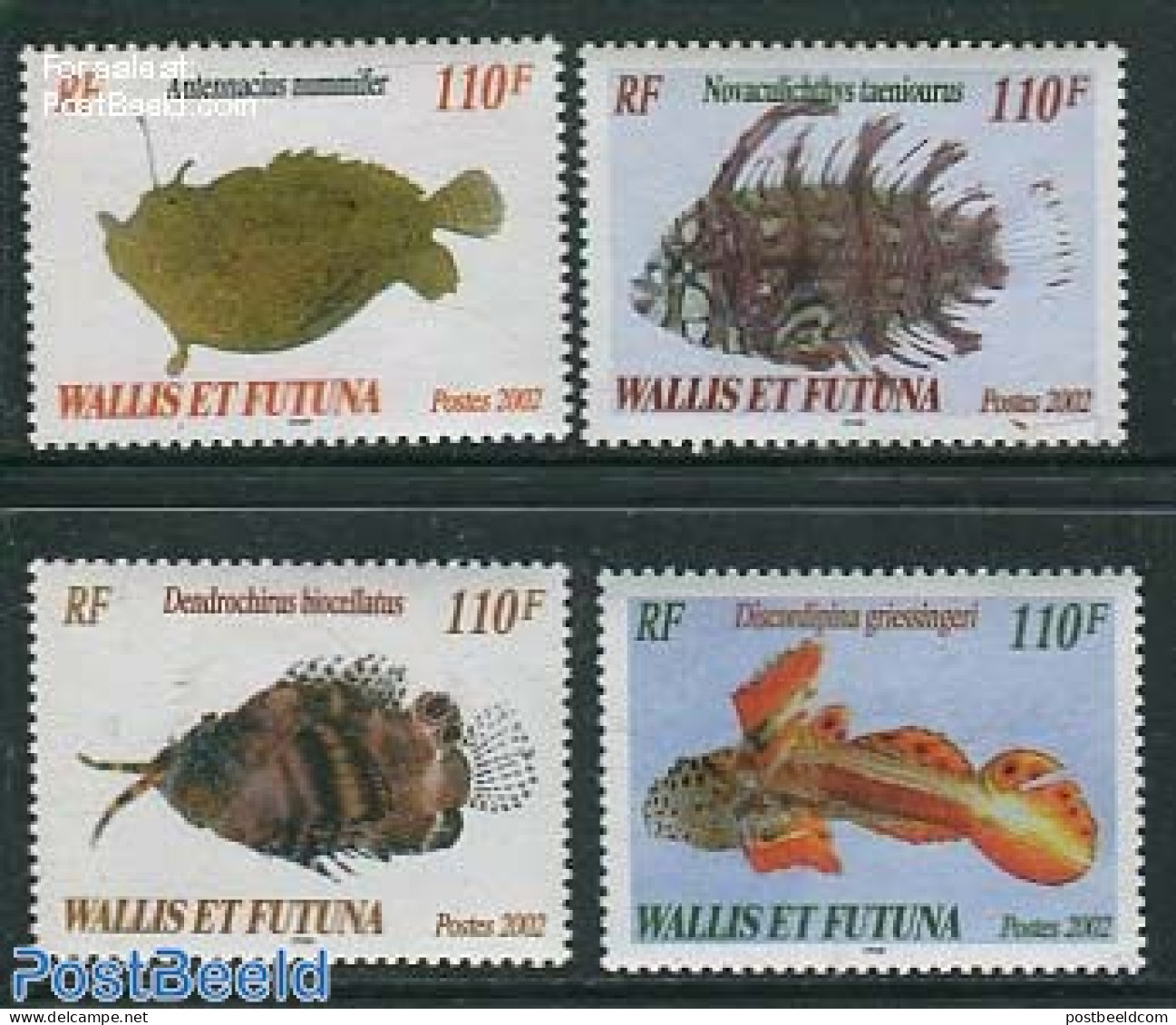 Wallis & Futuna 2002 Fish 4v, Mint NH, Nature - Fish - Vissen
