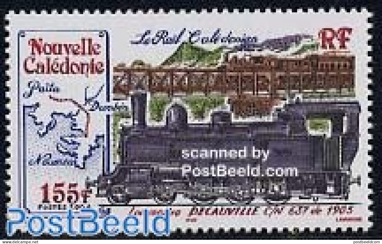 New Caledonia 2004 Decauville Railway 1v, Mint NH, Transport - Various - Railways - Maps - Art - Bridges And Tunnels - Unused Stamps