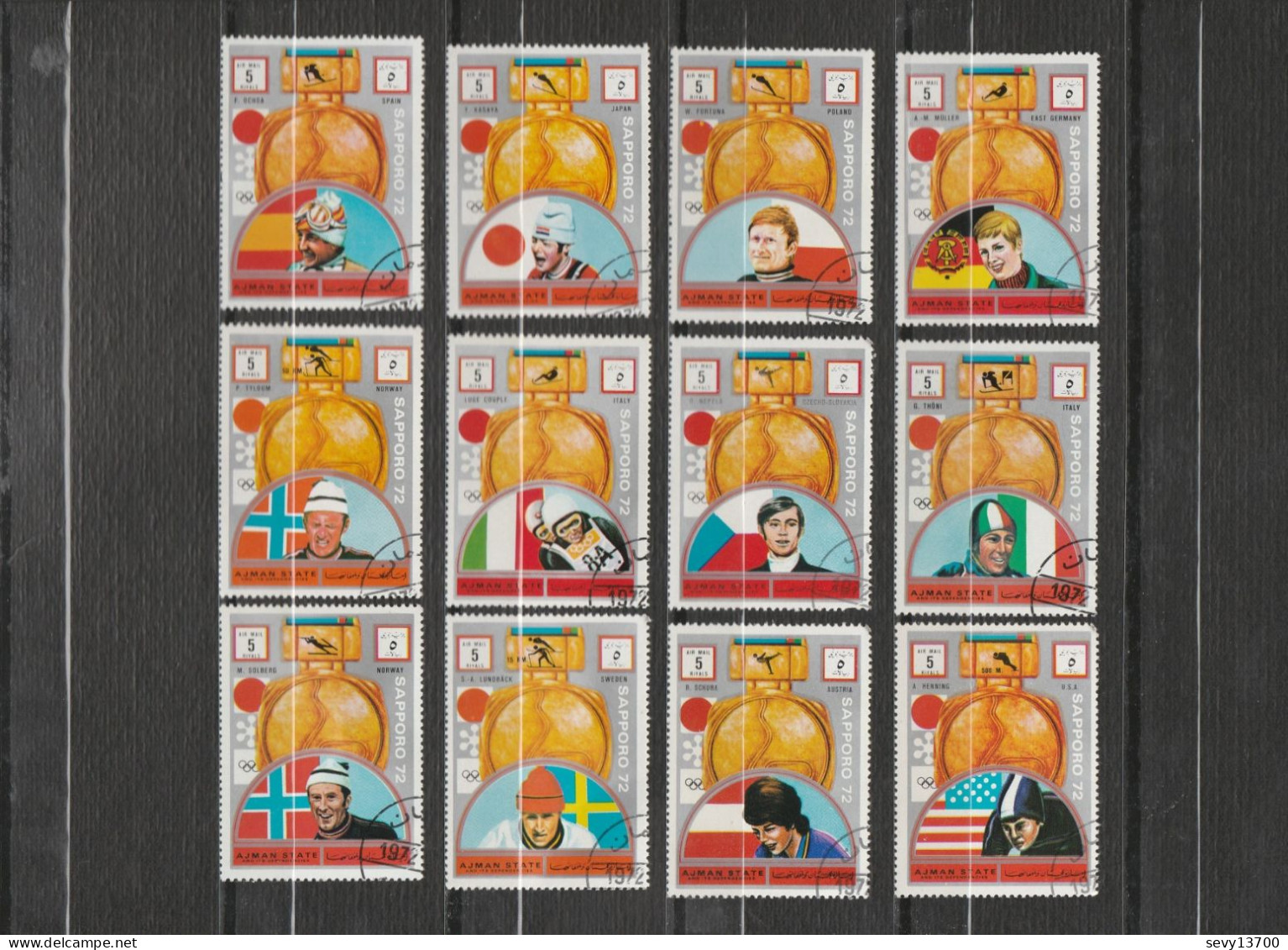 Ajman - Lot 35 Timbres - Jeux Olympiques Sapporo1972  - Mi 1635 à 1668 - Ajman