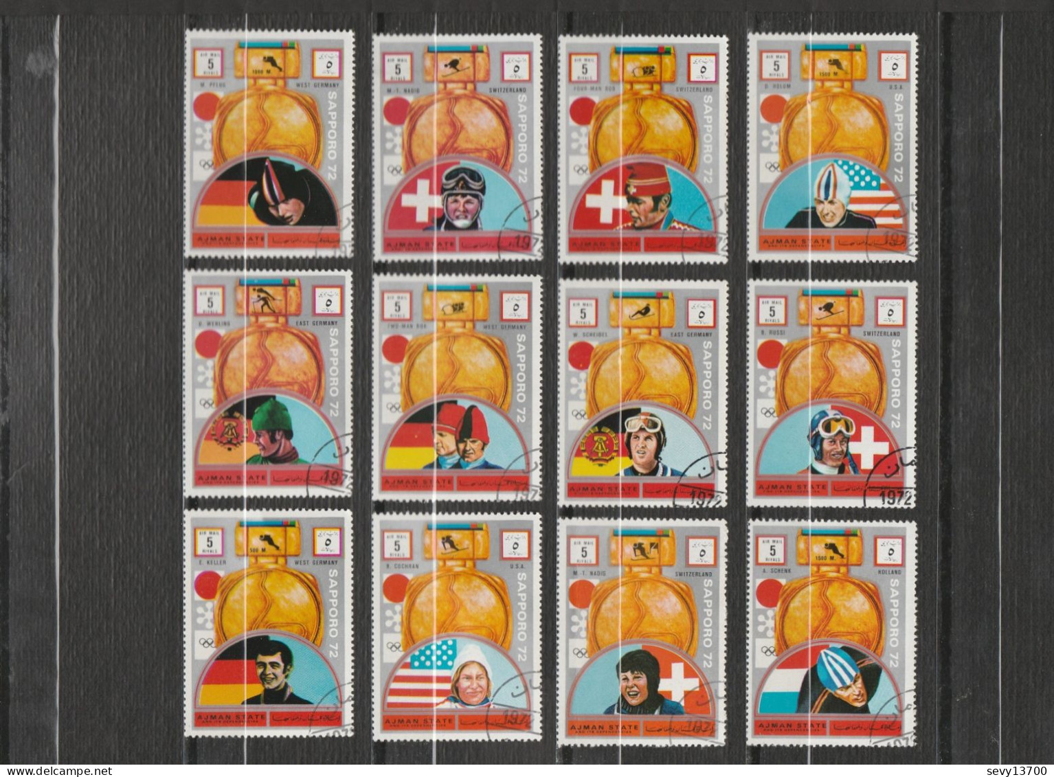 Ajman - Lot 35 Timbres - Jeux Olympiques Sapporo1972  - Mi 1635 à 1668 - Adschman