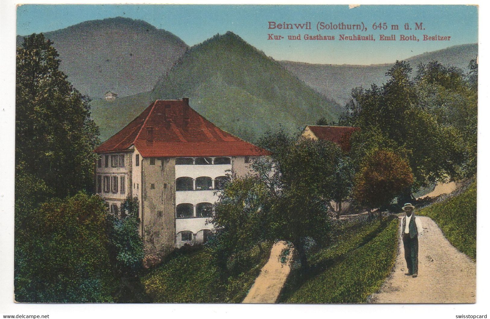 BEINWIL (Solothurn) Kur- Und Gasthaus Neuhäusli Emil Roth Gel. 1913 V. Erschwil N. Riehen - Other & Unclassified