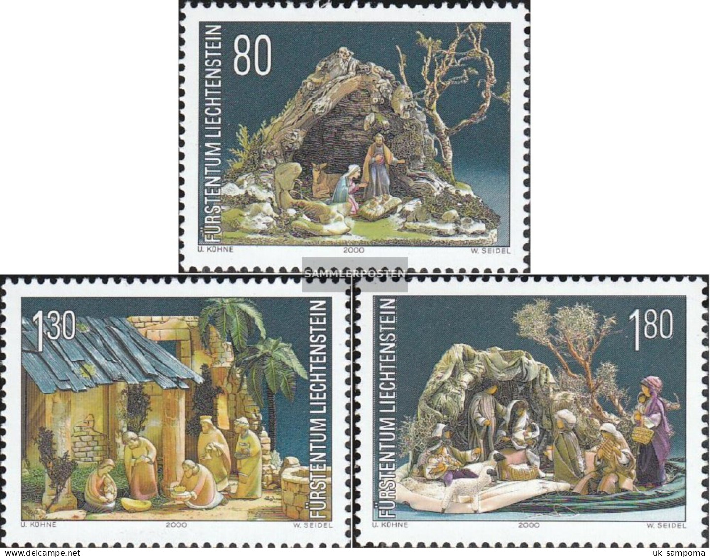 Liechtenstein 1249-1251 (complete Issue) Unmounted Mint / Never Hinged 2000 Christmas - Nuovi