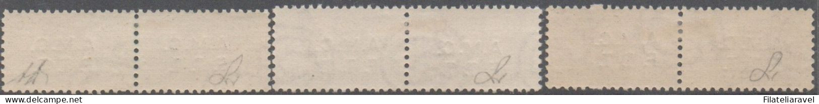 Trieste - Zona A - 1947/48 - Pacchi Postali, Sovrastampati Su 2 Righe, Cat.1/12, Impercettibile Traccia Di Linguella. - Paketmarken/Konzessionen