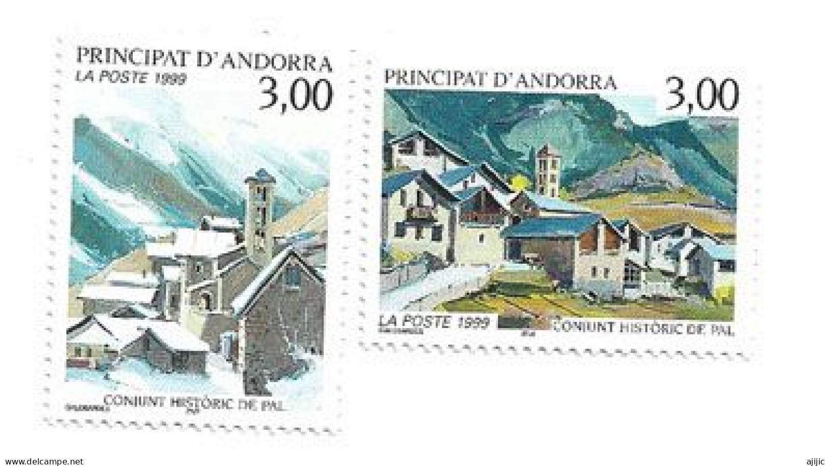 ANDORRA.  Pal Village (Famous World Ski Station In Andorra)  PAL-ARINSAL.   2 Stamps MNH ** - Sci