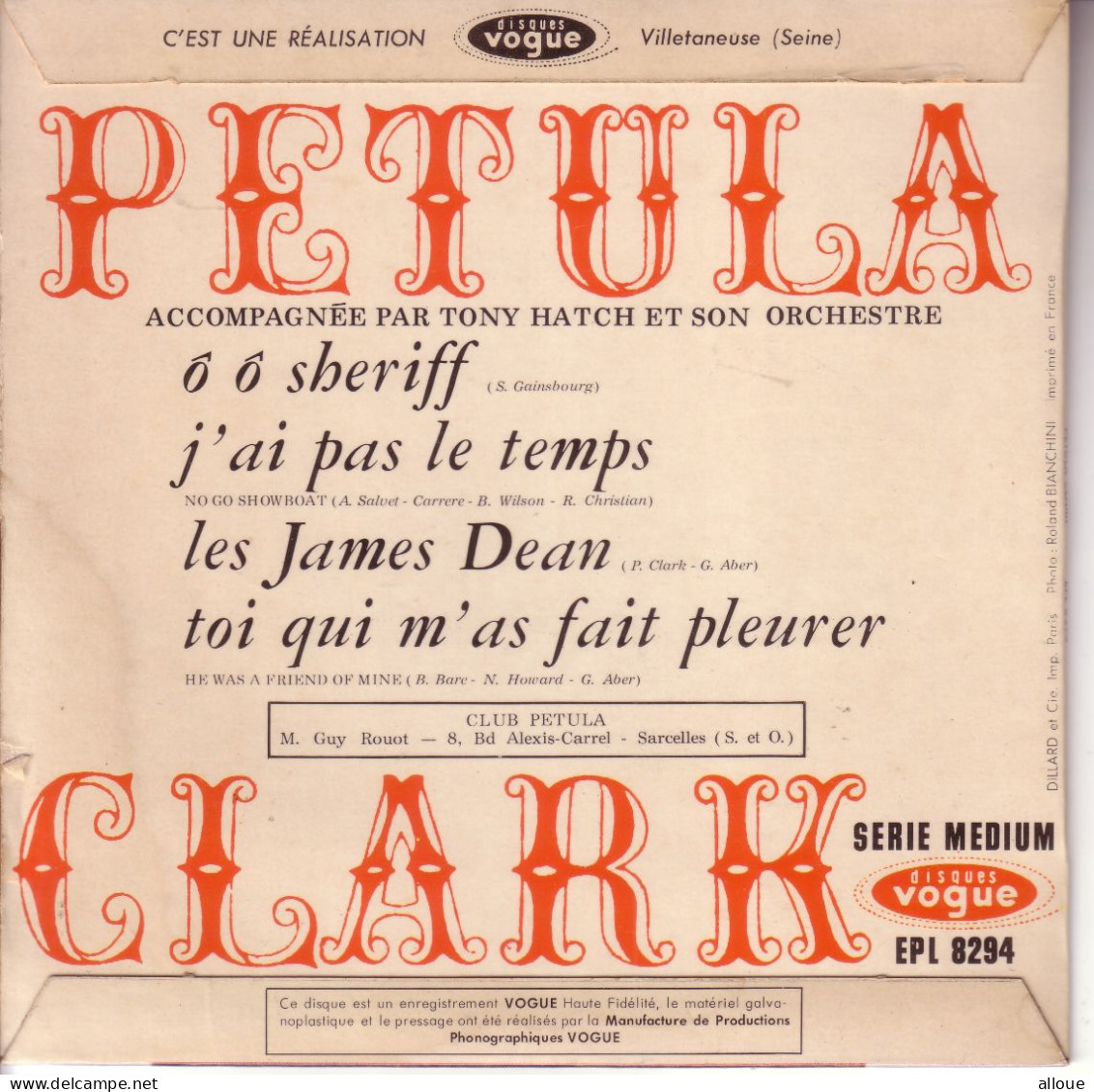 PETULA CLARK - FR EP - O O SHERIFF (GAINSBOURG) + 3 - Andere - Franstalig