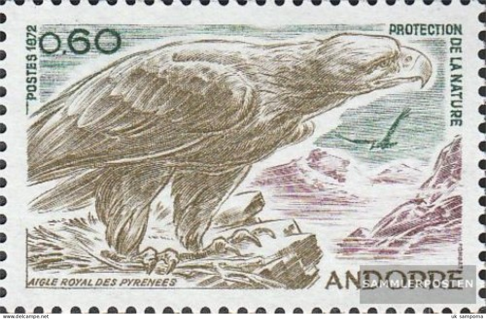 Andorra - French Post 240 (complete Issue) Unmounted Mint / Never Hinged 1972 Conservation - Golden Eagle - Postzegelboekjes