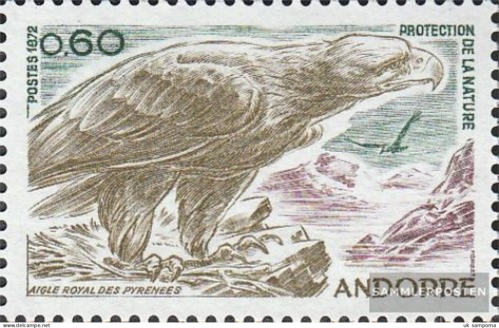 Andorra - French Post 240 (complete Issue) Unmounted Mint / Never Hinged 1972 Conservation - Golden Eagle - Markenheftchen