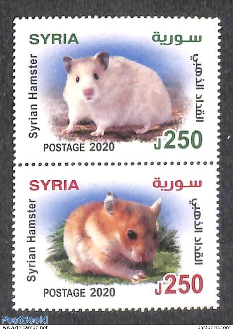 Syria 2020 Hamsters 2v, Mint NH, Nature - Animals (others & Mixed) - Siria