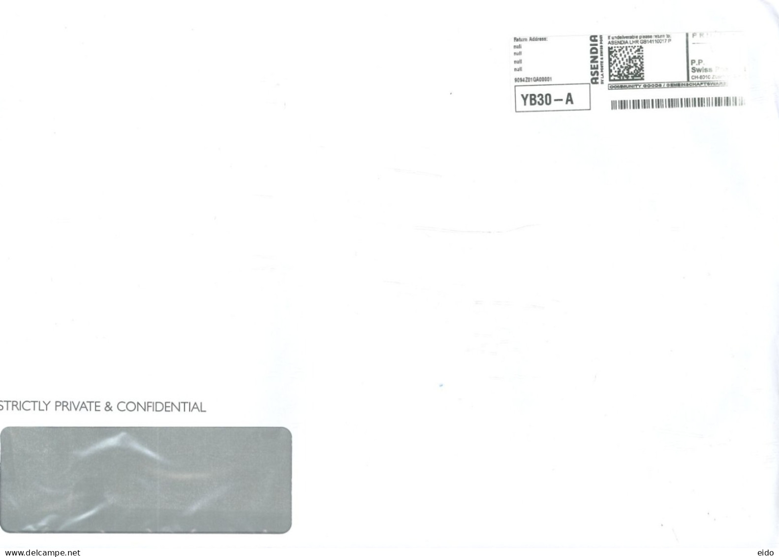 SWITZERLAND - 2024 - POSTAL FRANKING MACHINE LABEL COVER TO DUBAI.. - Briefe U. Dokumente