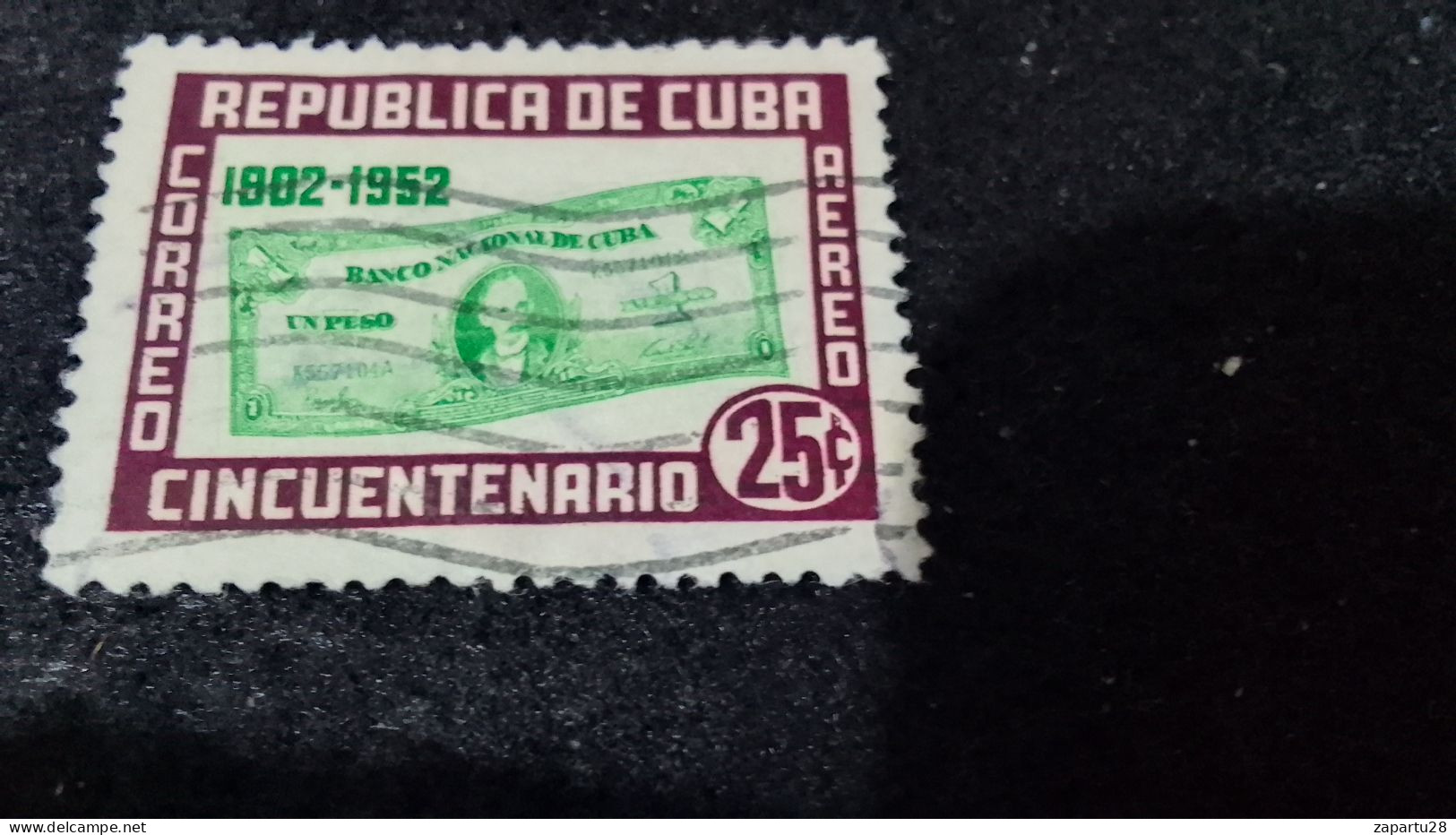 CUBA- 1950--65- 25 C.    DAMGALI - Usati