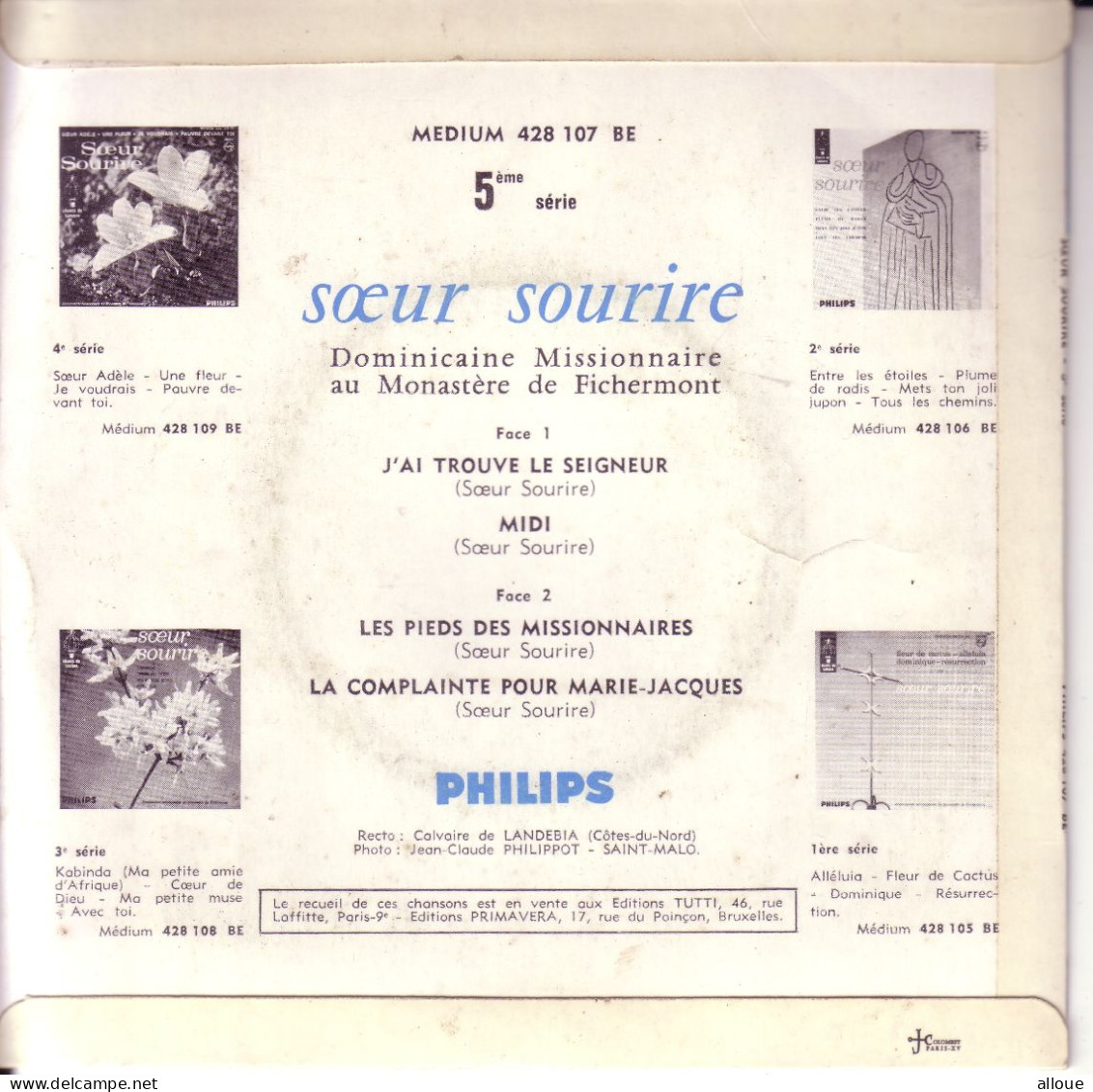 SOEUR SOURIRE - FR EP - J'AI TROUVE LE SEIGNEUR + 3 - Andere - Franstalig