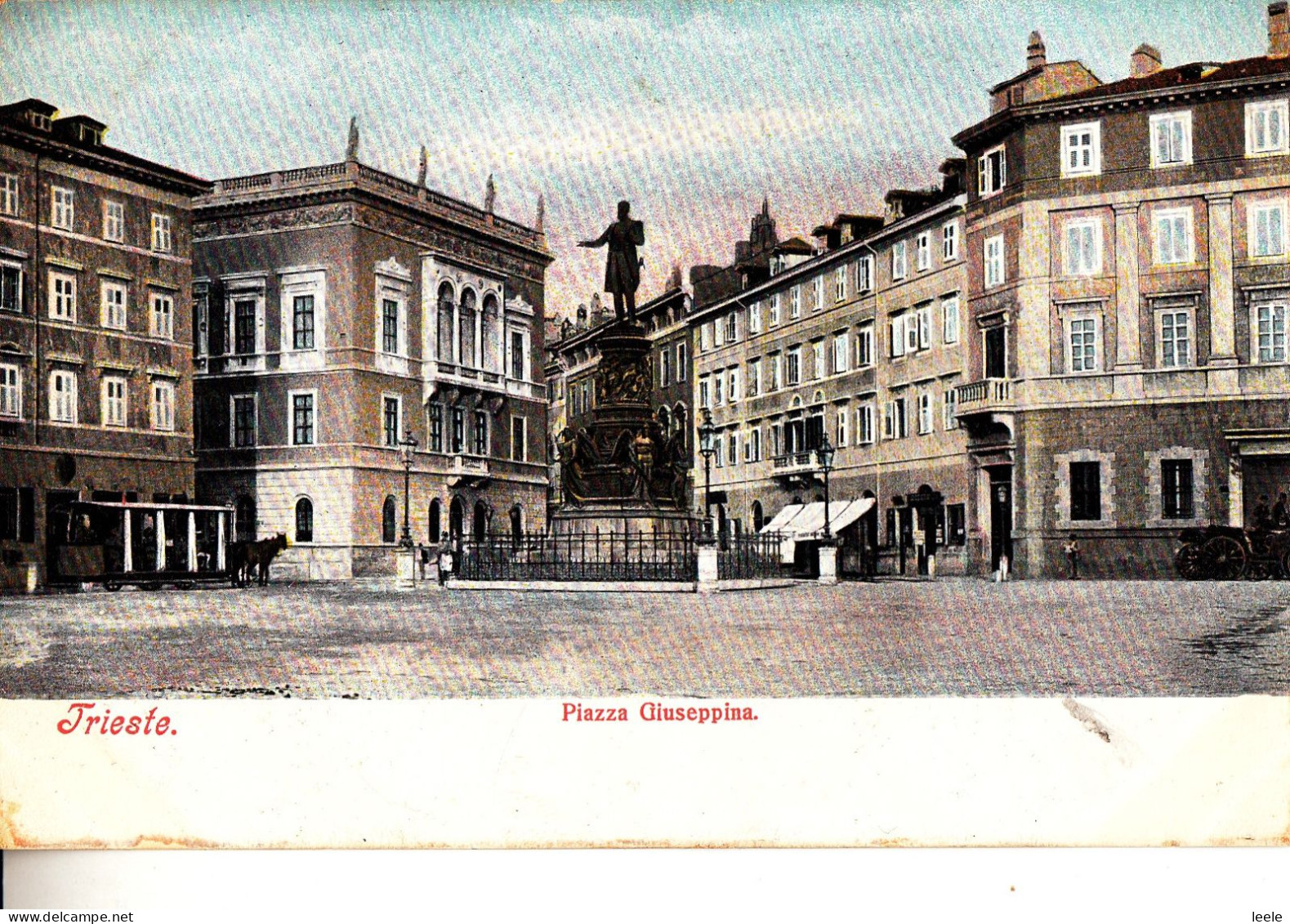 CN16. Vintage Italian Postcard. Piazza Giuseppina. Trieste. Italy. - Trieste