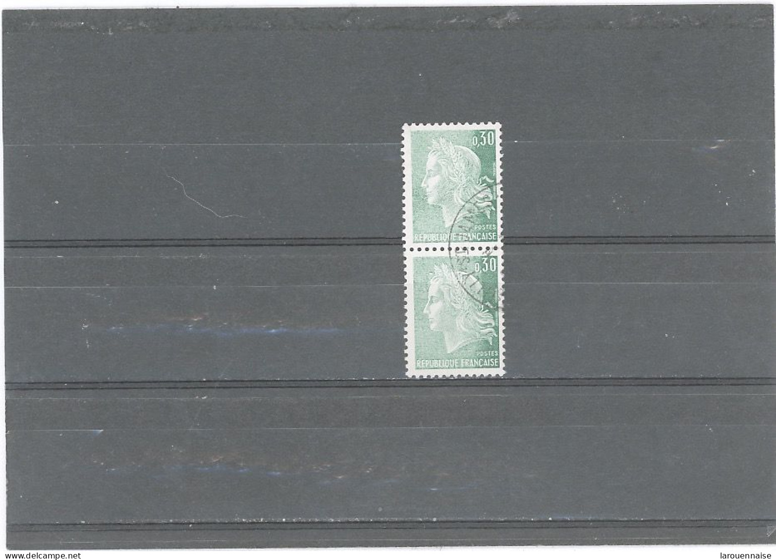 VARIÉTÉ -N°1536A - CHEFFER 0,30 VERT (PAIRE) IMPRESSION PARTIELLEMENT EFFACÉE (CÉRÈS 1582b) - Used Stamps