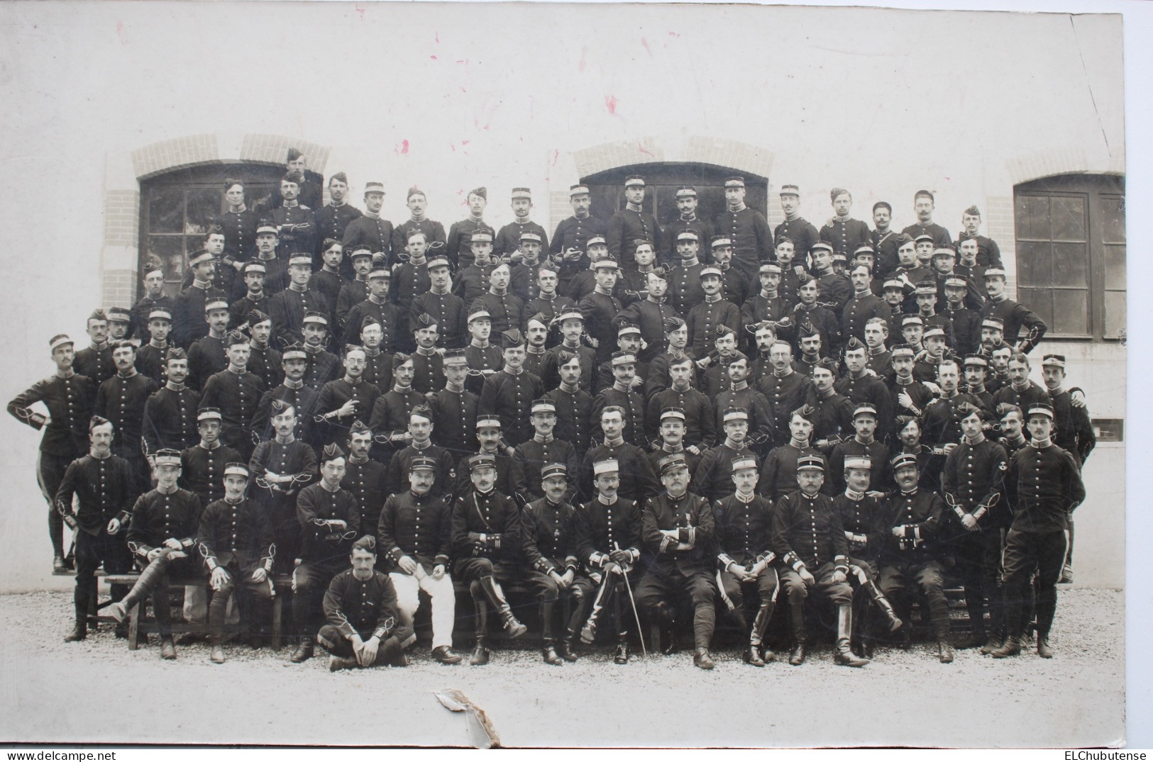 Photo Groupe Soldats école Officers? Armée Française Années 1900-10 - War, Military